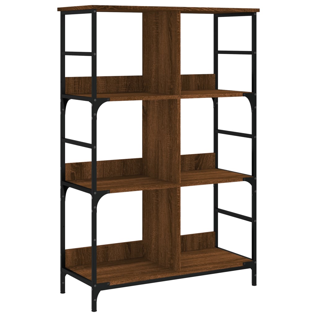 Bibliothèque chêne marron 78,5x33x117,5 cm bois d'ingénierie - XIOS
