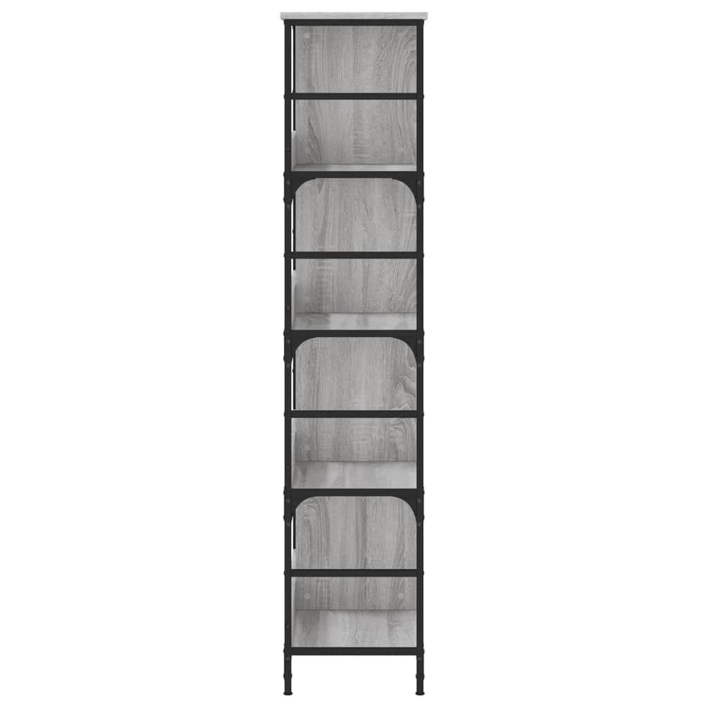Bibliothèque sonoma gris 78,5x33x153 cm bois d'ingénierie - XIOS