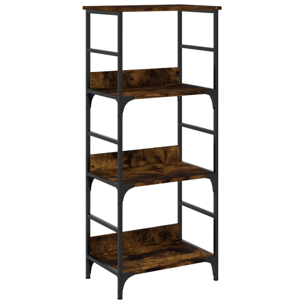 Bibliothèque chêne fumé 50x33x117,5 cm bois d'ingénierie