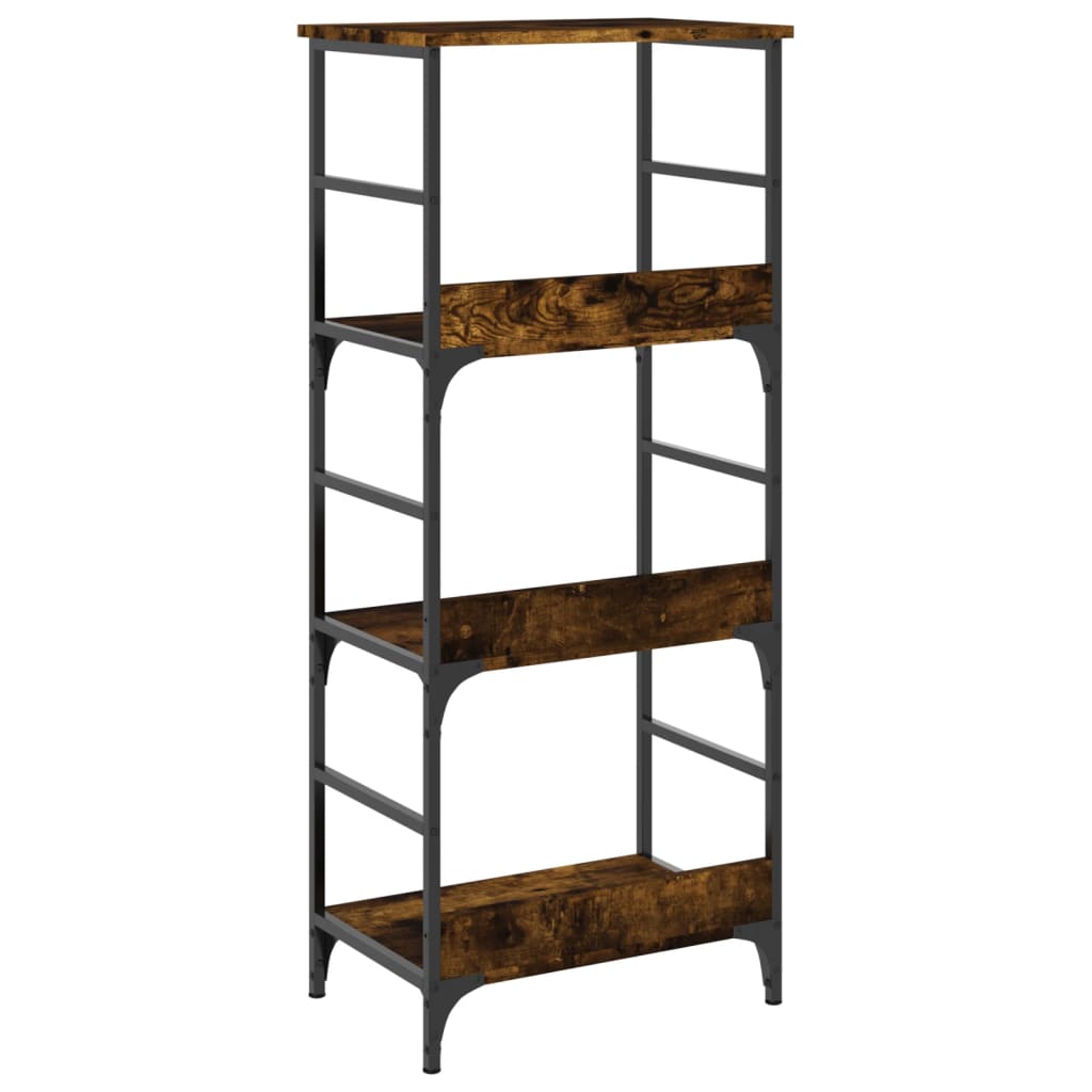 Bibliothèque chêne fumé 50x33x117,5 cm bois d'ingénierie