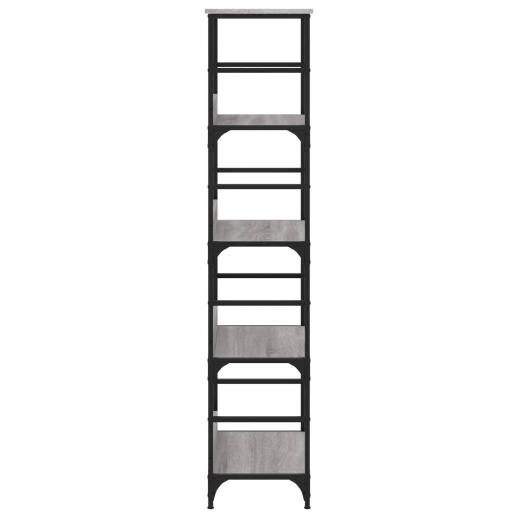 Bibliothèque sonoma gris 50x33x153 cm bois d'ingénierie