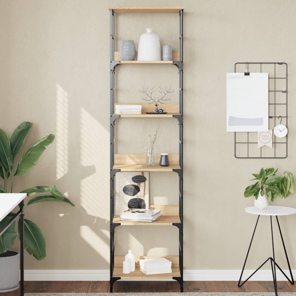 Bibliothèque chêne sonoma 50x33x188,5 cm bois d'ingénierie - XIOS