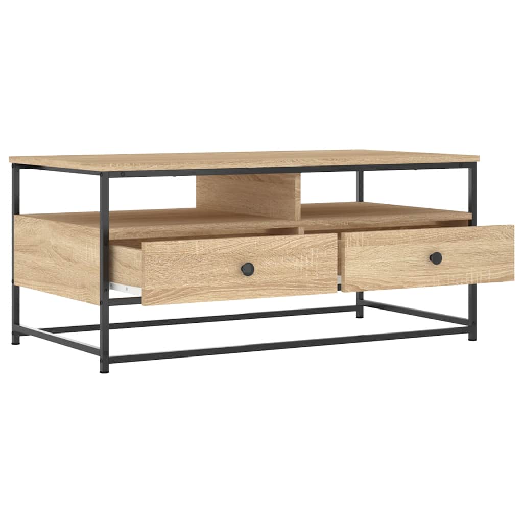 Table basse chêne sonoma 100x51x45 cm bois d'ingénierie - XIOS
