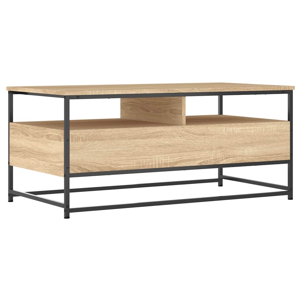 Table basse chêne sonoma 100x51x45 cm bois d'ingénierie - XIOS