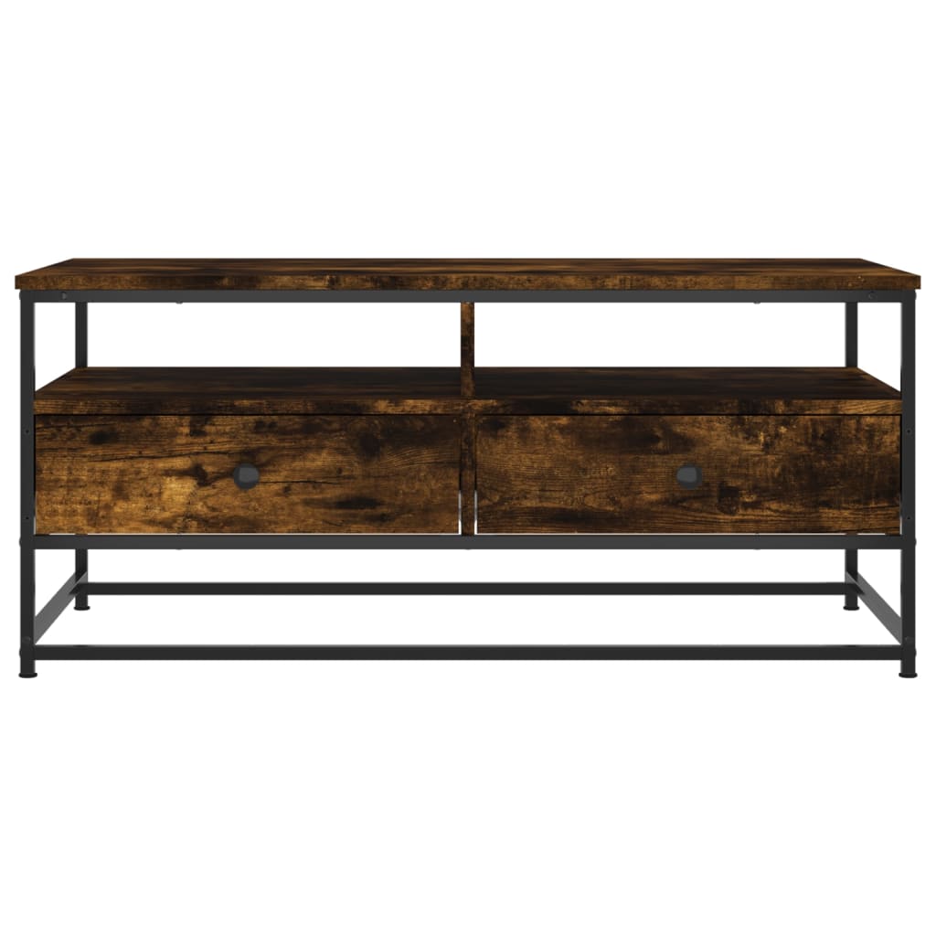 Table basse chêne fumé 100x51x45 cm bois d'ingénierie - XIOS