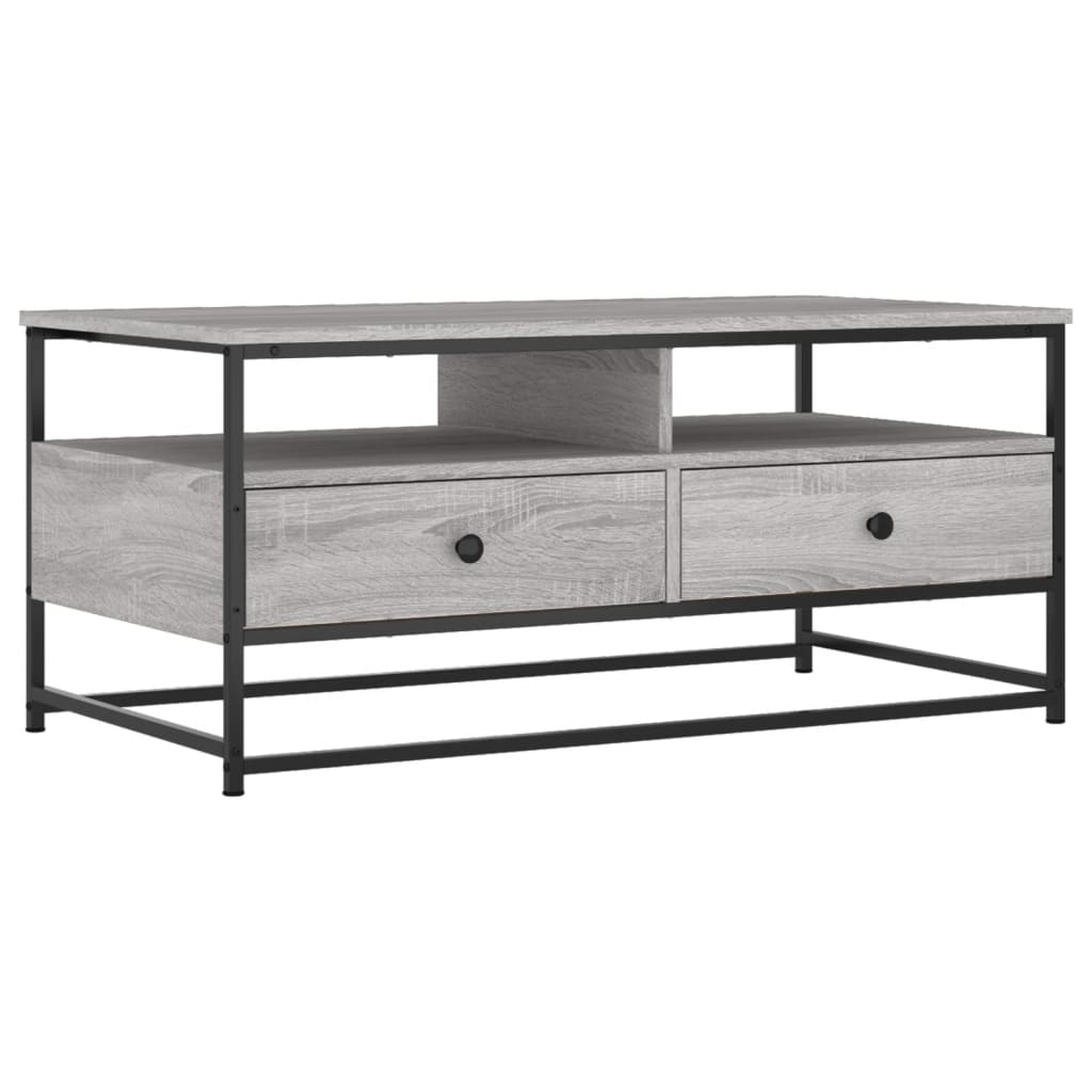 Table basse sonoma gris 100x51x45 cm bois d'ingénierie - XIOS