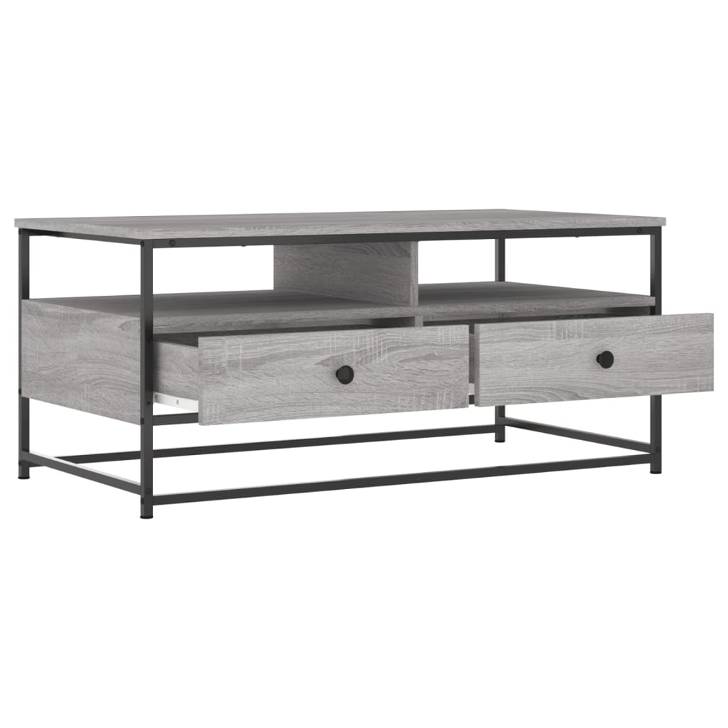 Table basse sonoma gris 100x51x45 cm bois d'ingénierie - XIOS