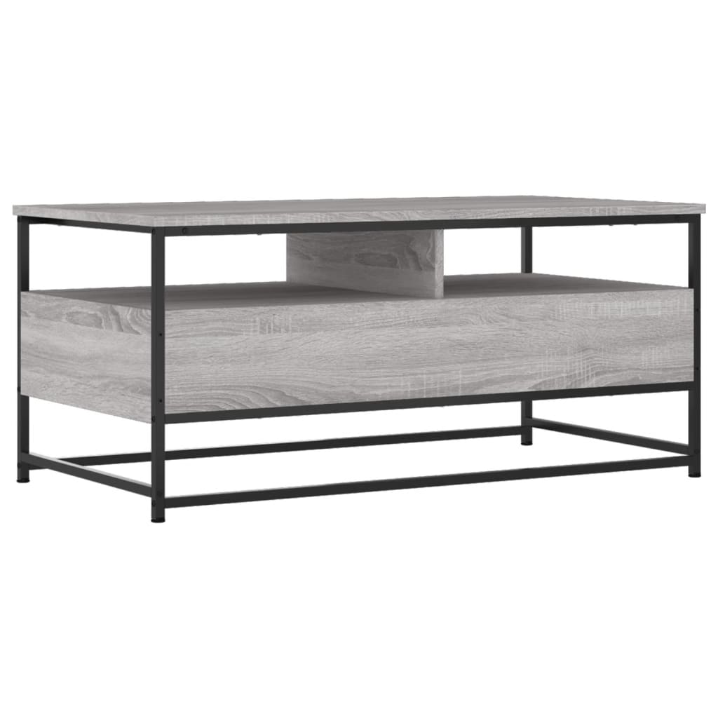 Table basse sonoma gris 100x51x45 cm bois d'ingénierie - XIOS