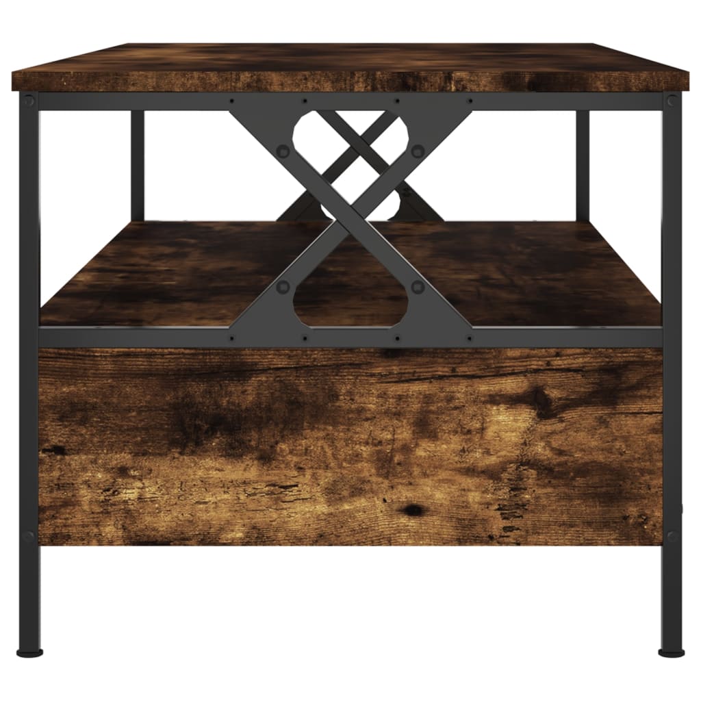 Table basse chêne fumé 100x51x45 cm bois d'ingénierie - XIOS