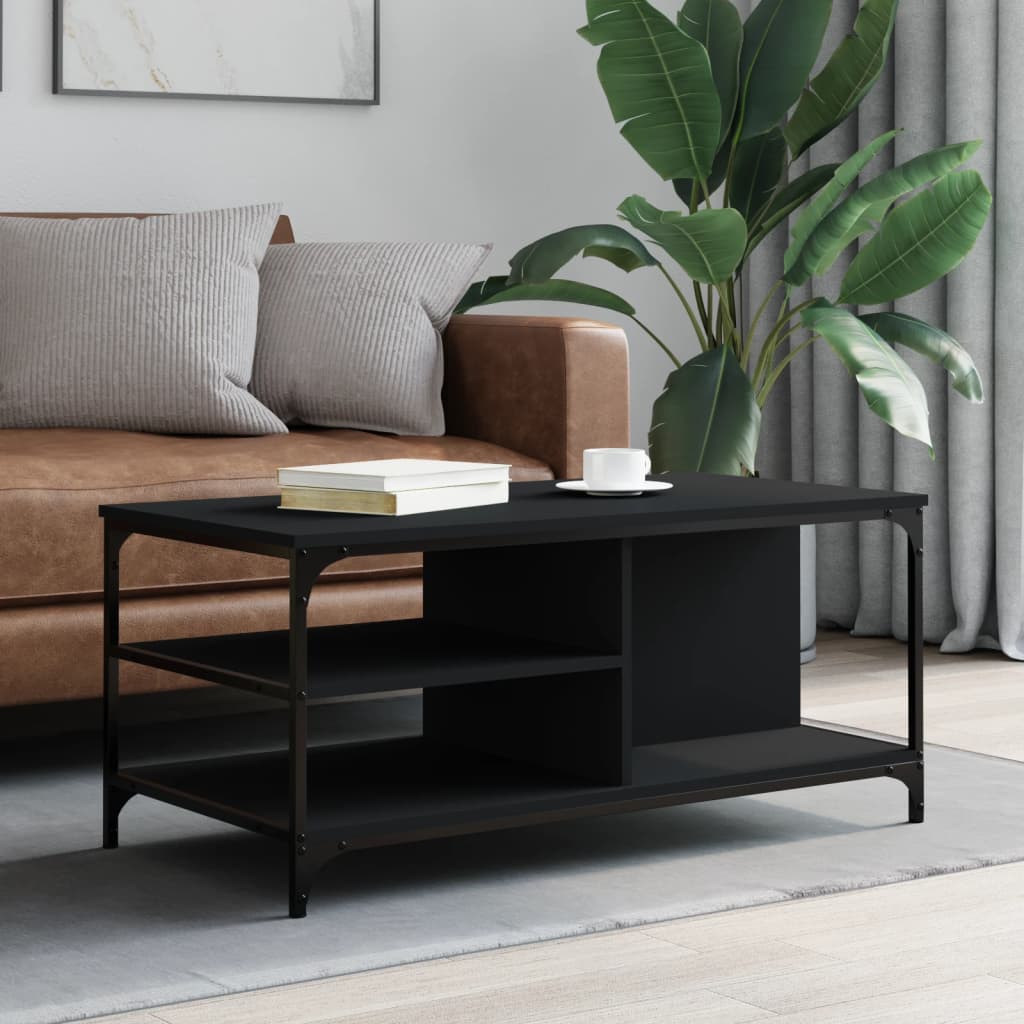 Table basse Noir 100x50x45 cm Bois d'ingénierie - XIOS