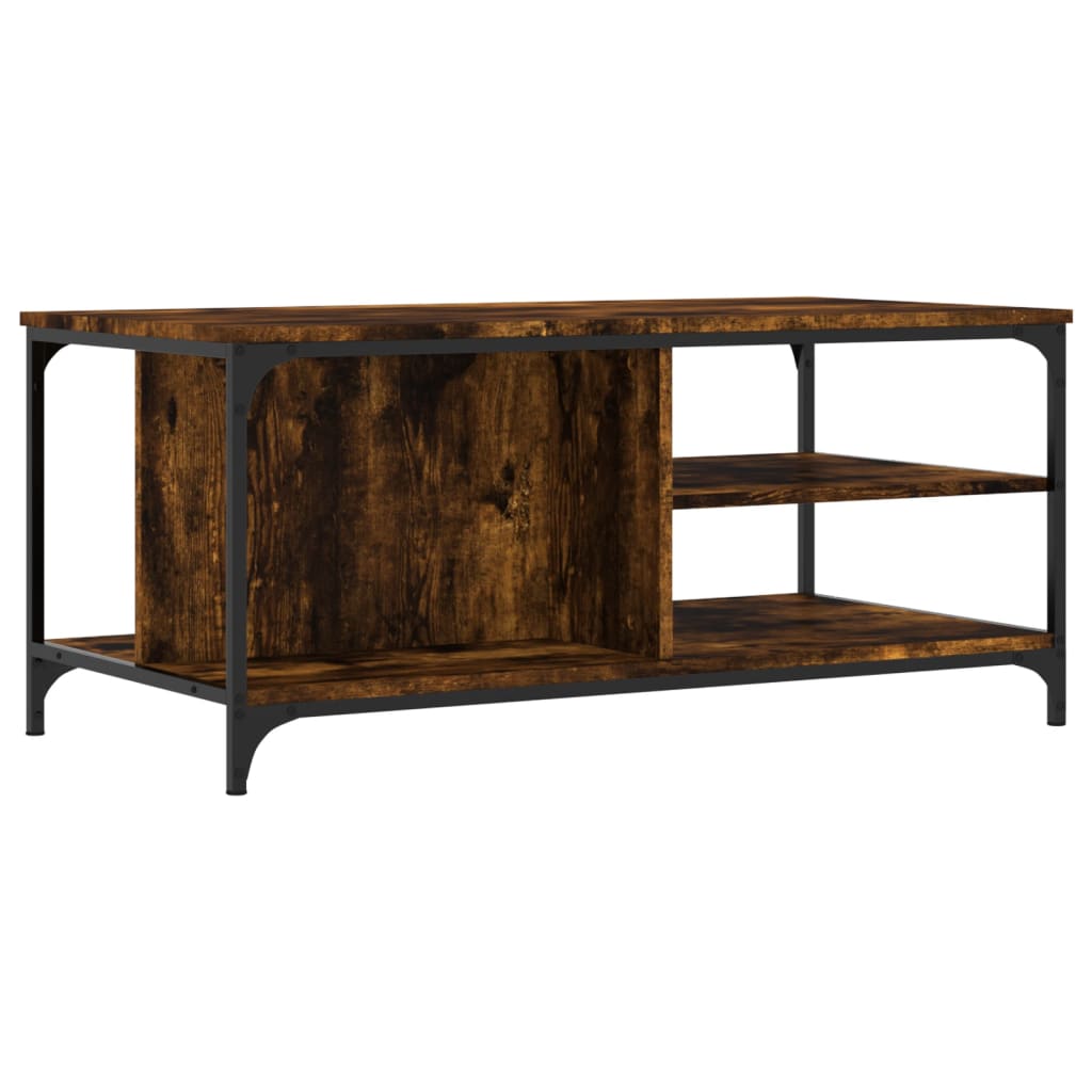 Table basse Chêne fumé 100x50x45 cm Bois d'ingénierie - XIOS
