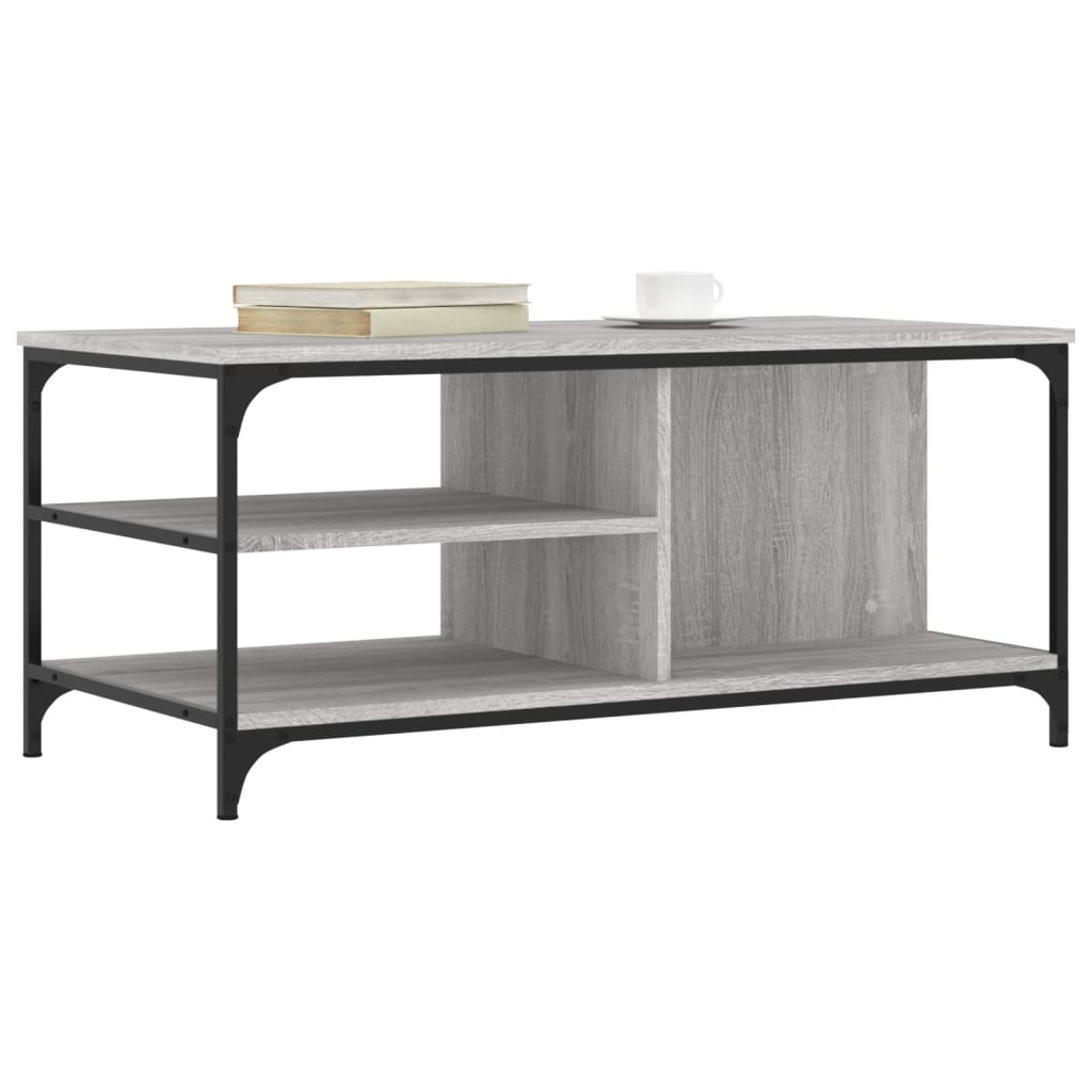 Table basse Sonoma gris 100x50x45 cm Bois d'ingénierie - XIOS