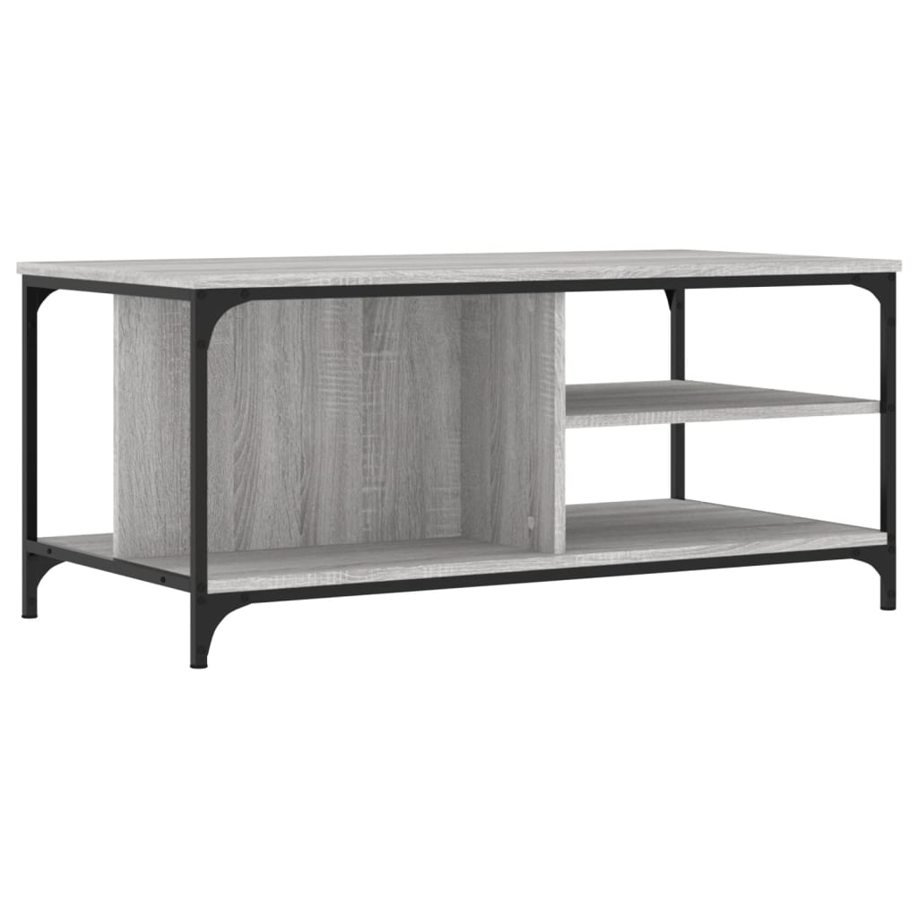 Table basse Sonoma gris 100x50x45 cm Bois d'ingénierie - XIOS