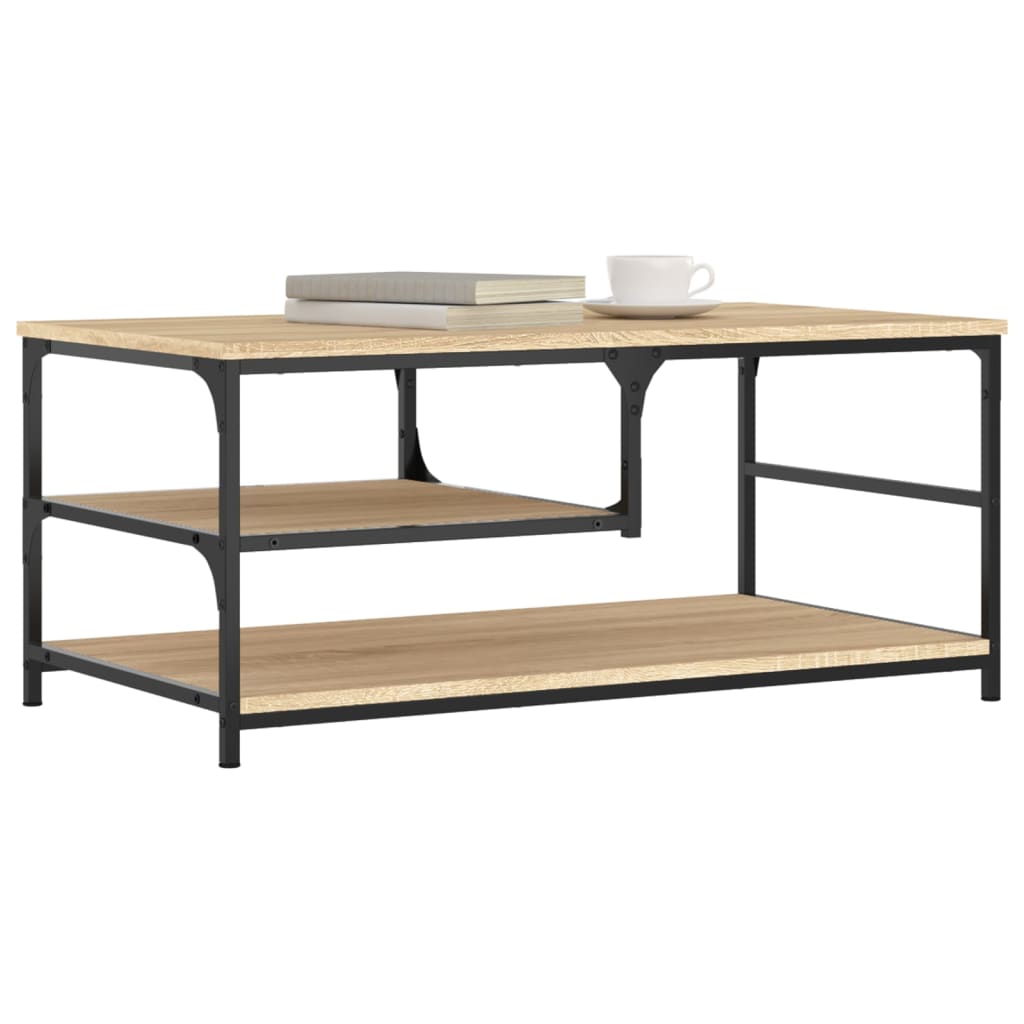 Table basse chêne sonoma 90x49x40 cm bois d'ingénierie - XIOS