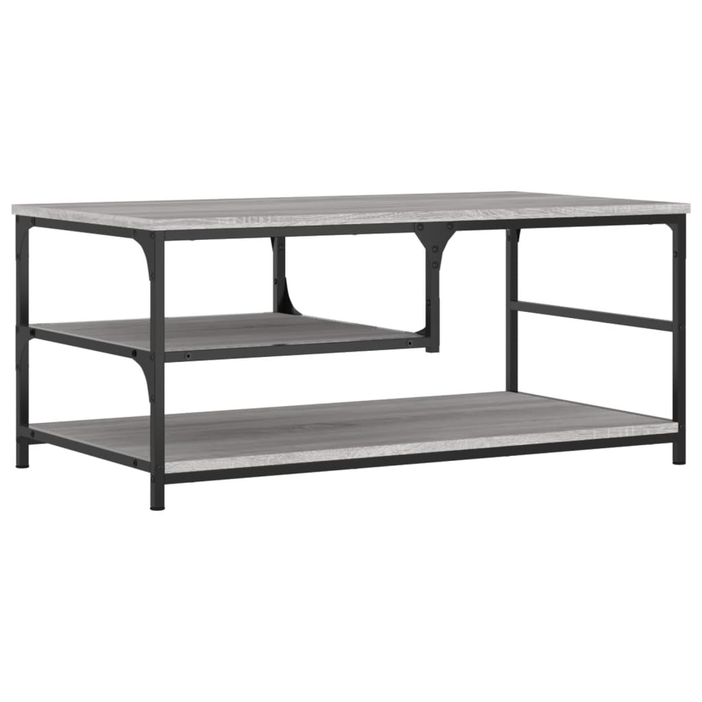 Table basse sonoma gris 90x49x40 cm bois d'ingénierie - XIOS