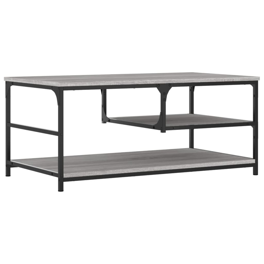 Table basse sonoma gris 90x49x40 cm bois d'ingénierie - XIOS