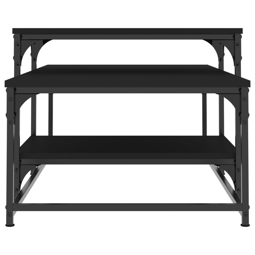 Table basse noir 102x60x45 cm bois d'ingénierie - XIOS