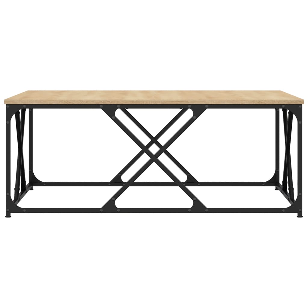 Table basse chêne sonoma 100x100x40 cm bois d'ingénierie - XIOS