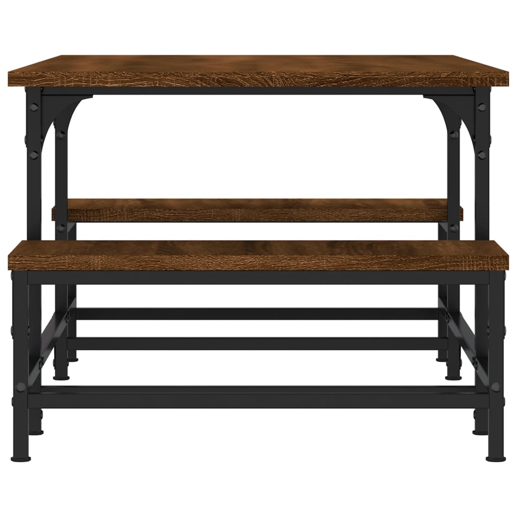 Table basse chêne marron 100x50,5x40 cm bois d'ingénierie - XIOS