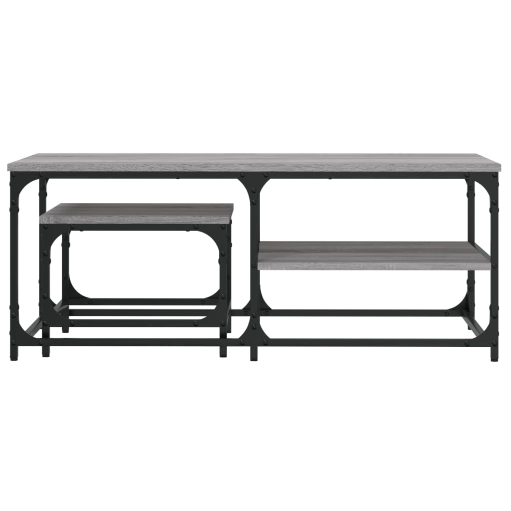 Tables basses gigognes 2 pcs sonoma gris bois d'ingénierie - XIOS
