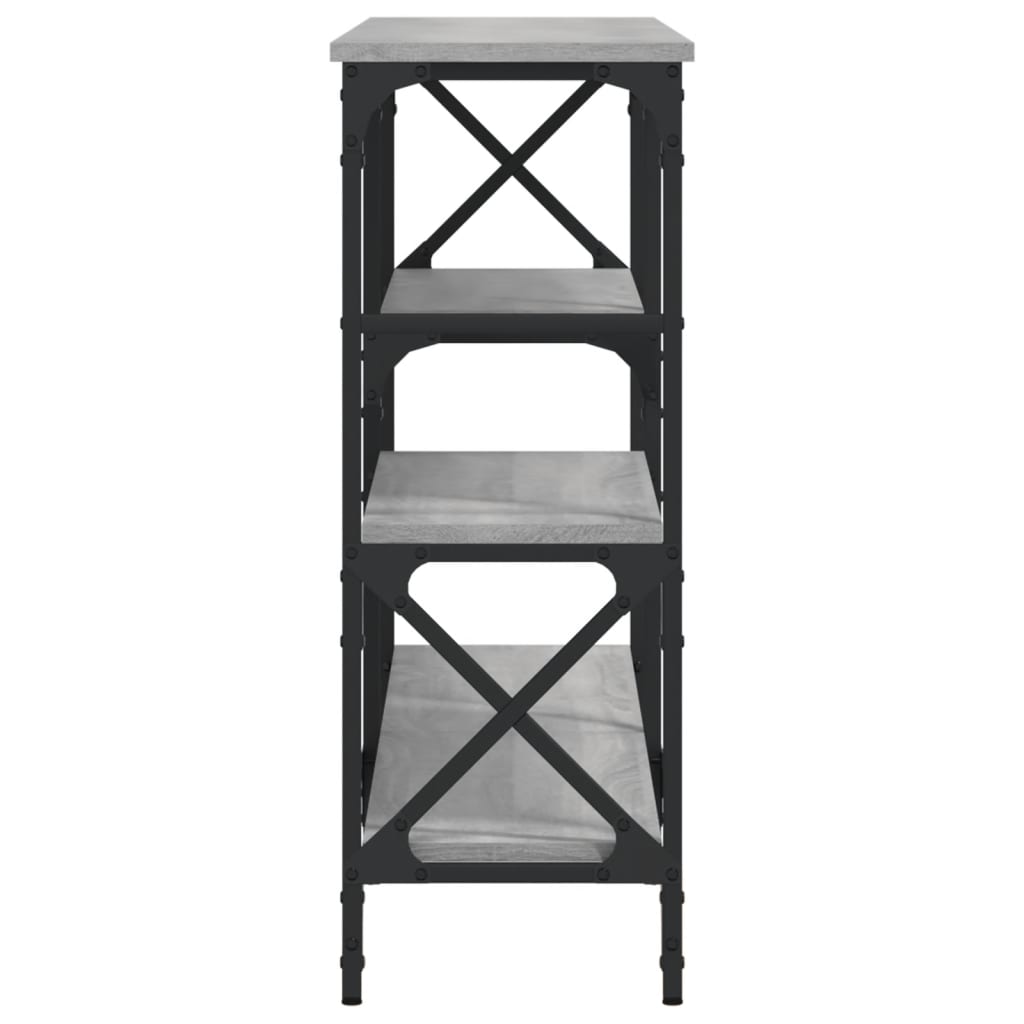 Table console sonoma gris 150x29x76,5 cm bois d'ingénierie - XIOS
