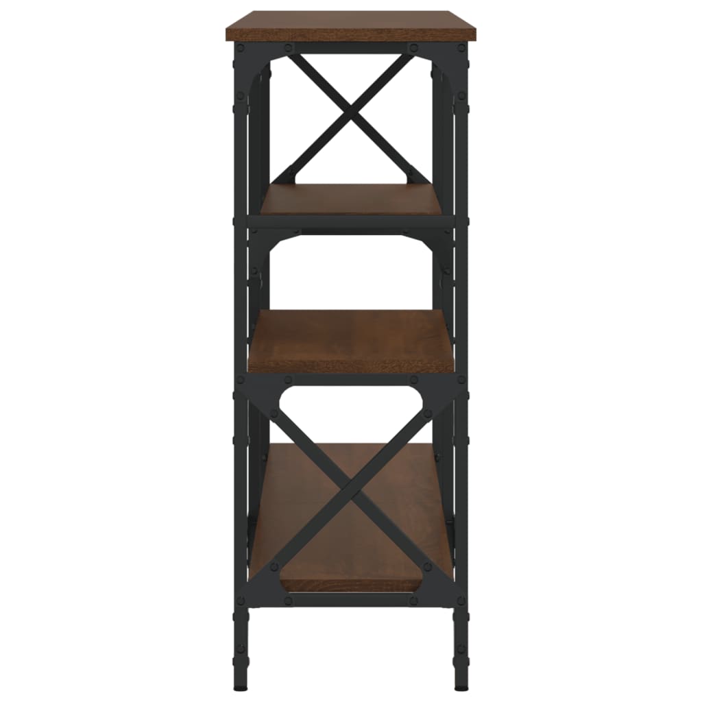 Table console chêne marron 150x29x76,5 cm bois d'ingénierie - XIOS