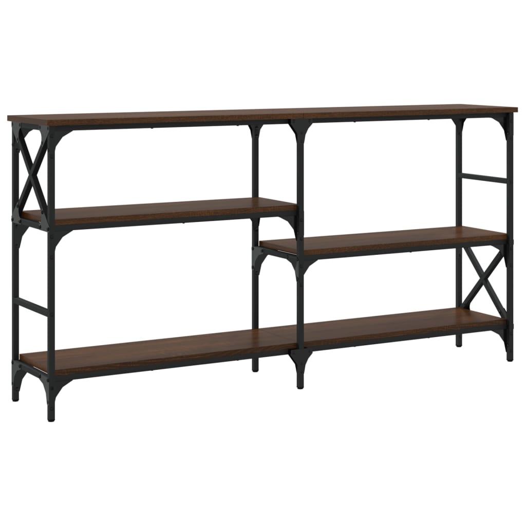 Table console chêne marron 150x29x76,5 cm bois d'ingénierie - XIOS