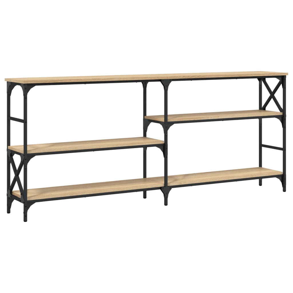 Table console chêne sonoma 180x29x76,5 cm bois d'ingénierie - XIOS