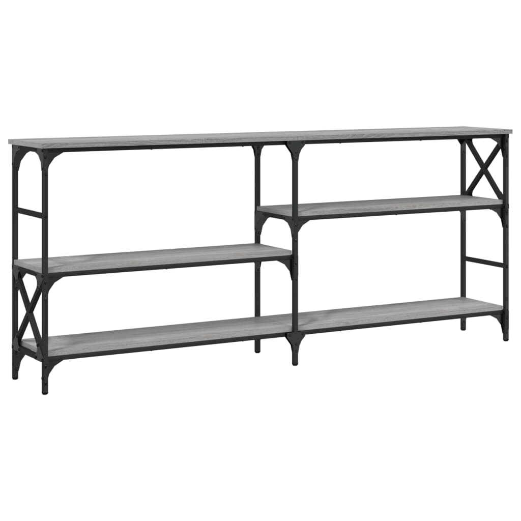 Table console sonoma gris 180x29x76,5 cm bois d'ingénierie - XIOS