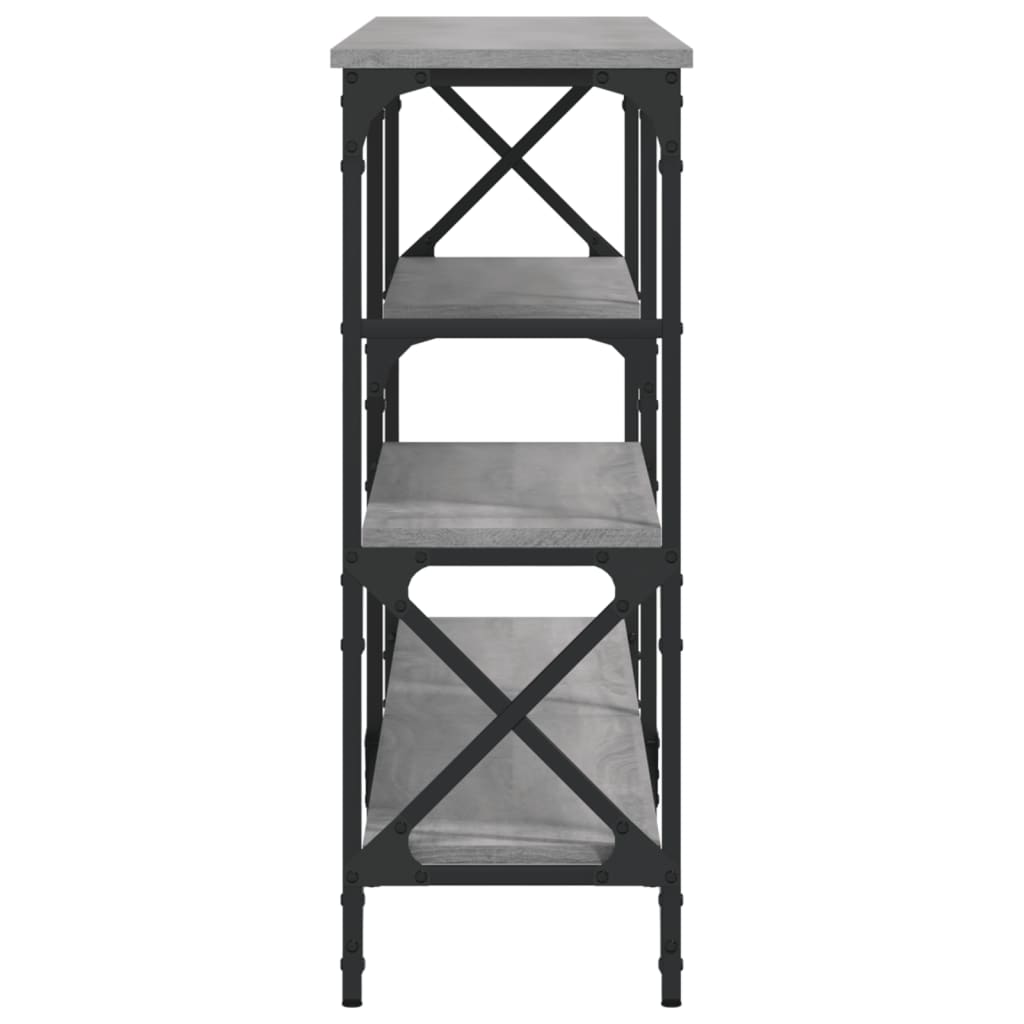 Table console sonoma gris 180x29x76,5 cm bois d'ingénierie - XIOS