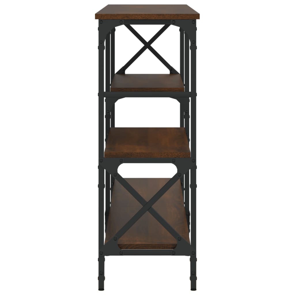 Table console chêne marron 180x29x76,5 cm bois d'ingénierie - XIOS