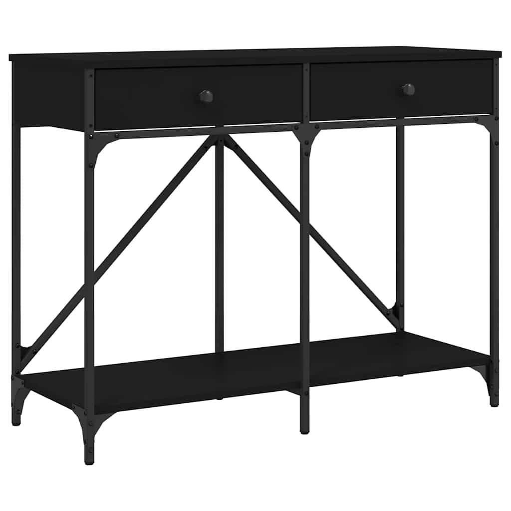 Table console noir 100x39x78,5 cm bois d'ingénierie - XIOS