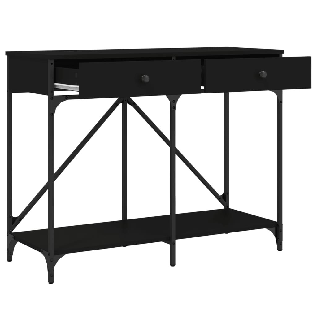 Table console noir 100x39x78,5 cm bois d'ingénierie - XIOS