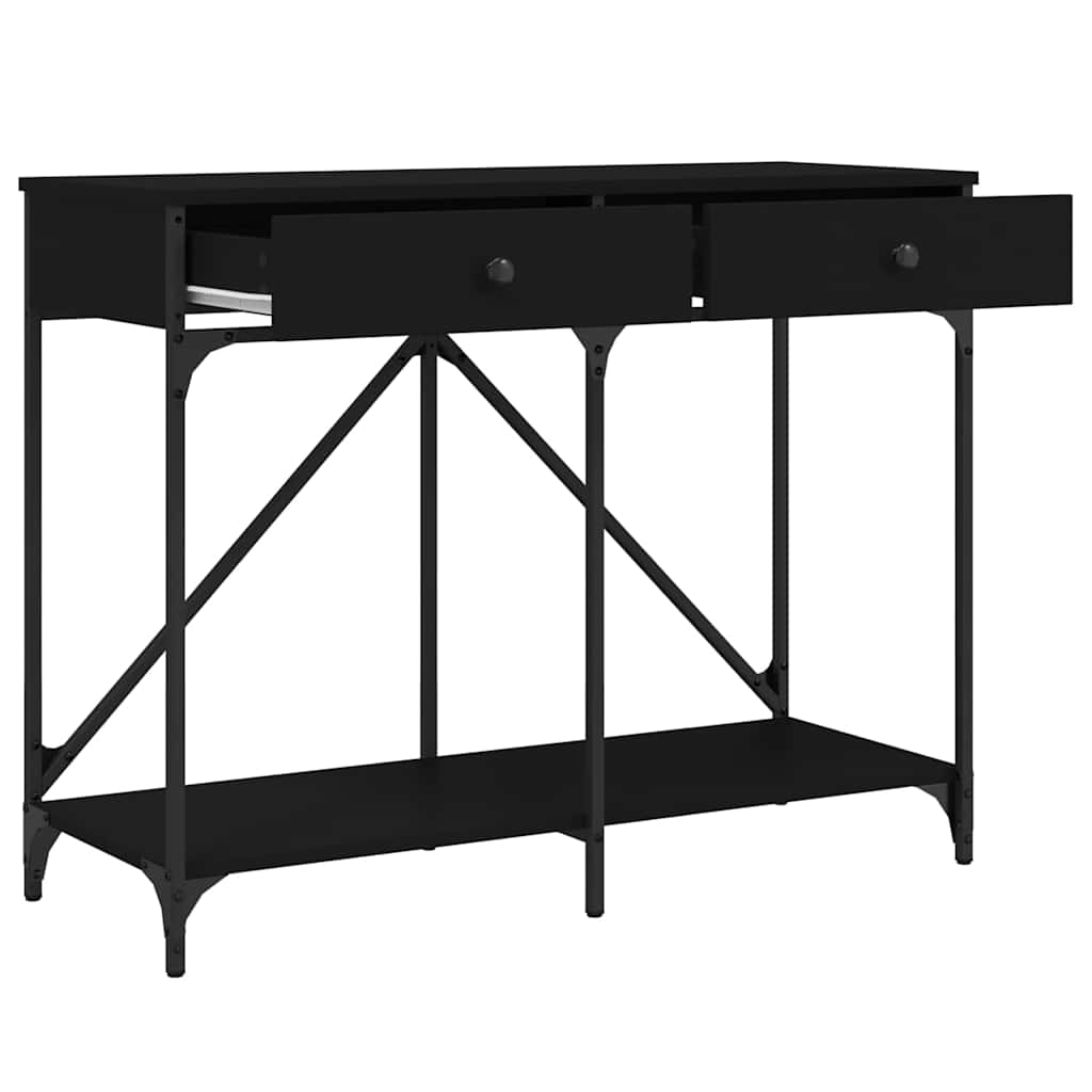 Table console noir 100x39x78,5 cm bois d'ingénierie - XIOS
