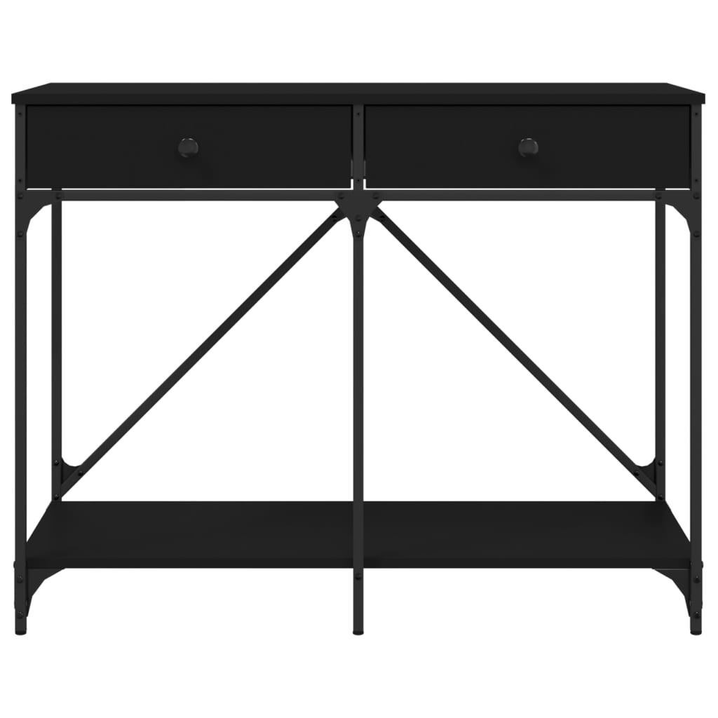 Table console noir 100x39x78,5 cm bois d'ingénierie - XIOS