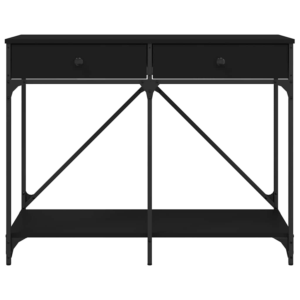Table console noir 100x39x78,5 cm bois d'ingénierie - XIOS