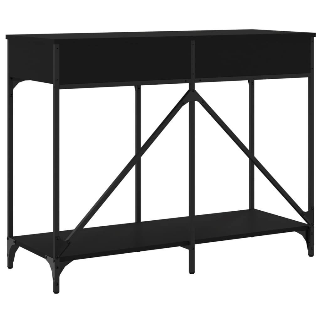 Table console noir 100x39x78,5 cm bois d'ingénierie - XIOS