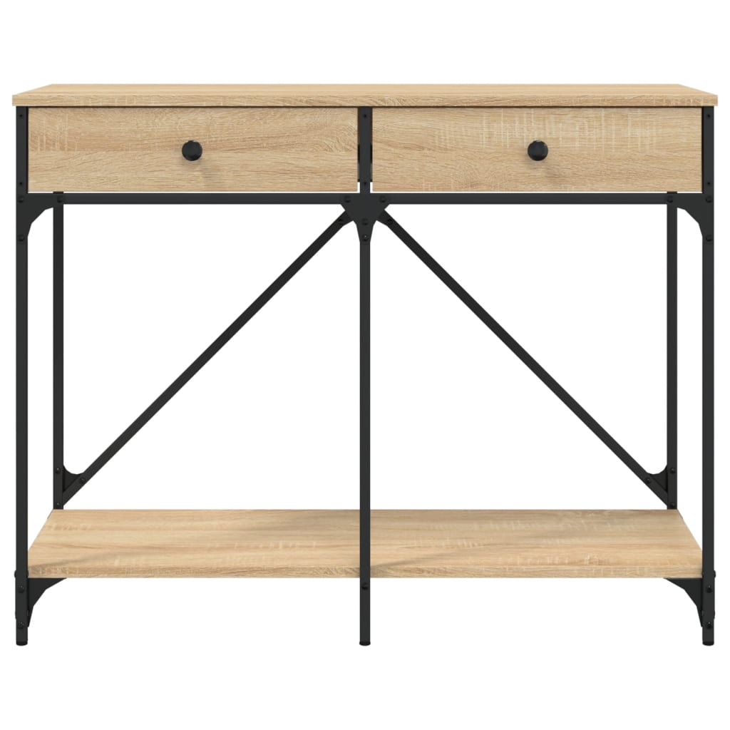 Table console chêne sonoma 100x39x78,5 cm bois d'ingénierie - XIOS
