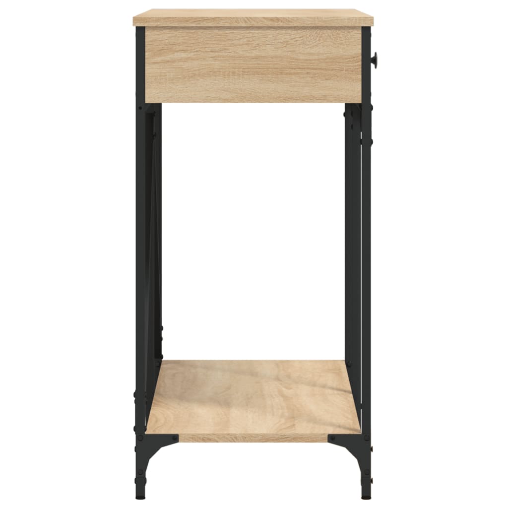 Table console chêne sonoma 100x39x78,5 cm bois d'ingénierie - XIOS