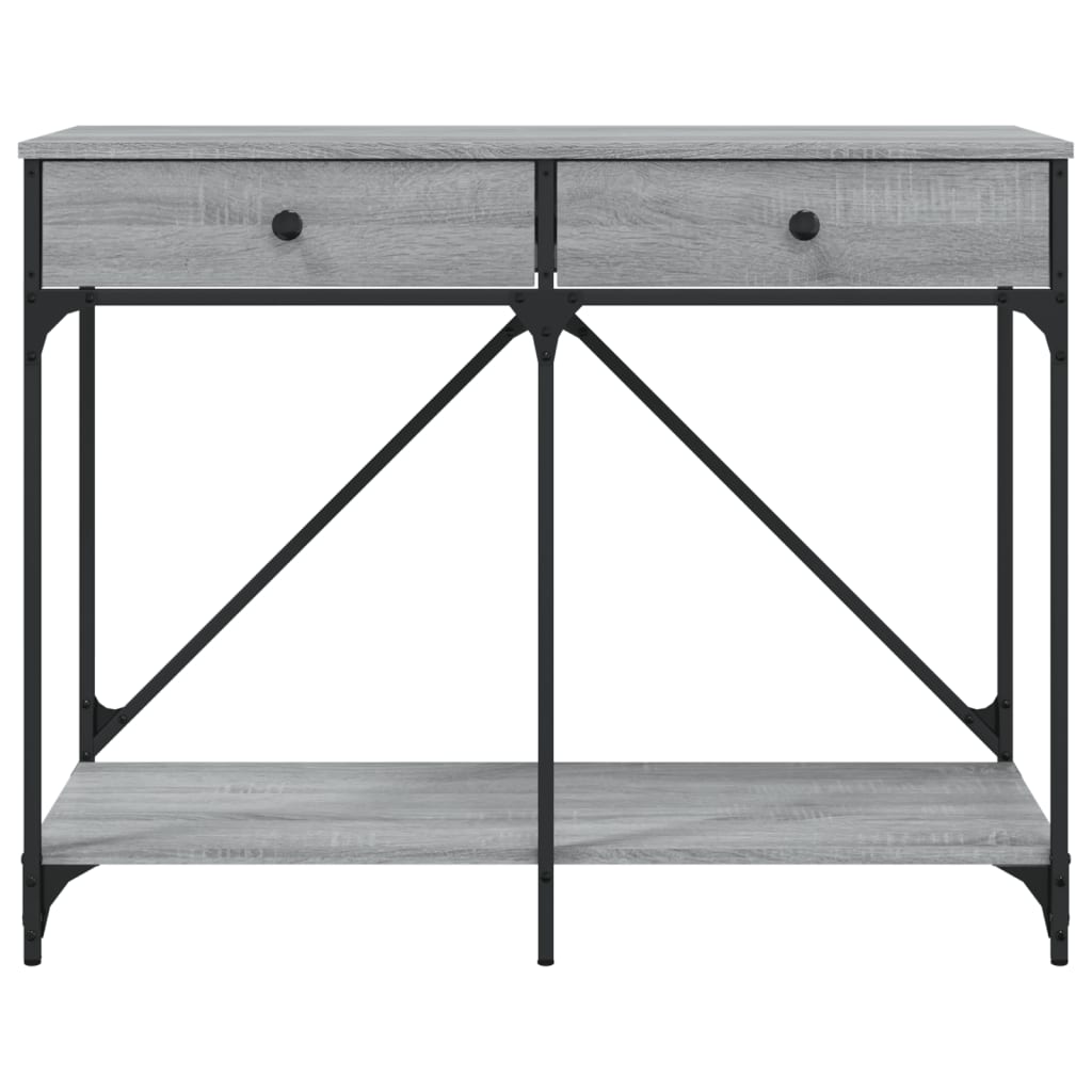 Table console sonoma gris 100x39x78,5 cm bois d'ingénierie - XIOS