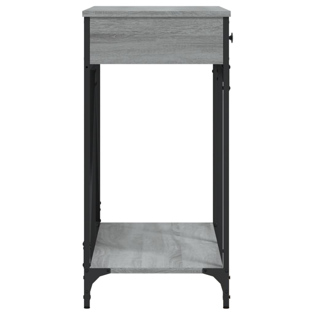 Table console sonoma gris 100x39x78,5 cm bois d'ingénierie - XIOS