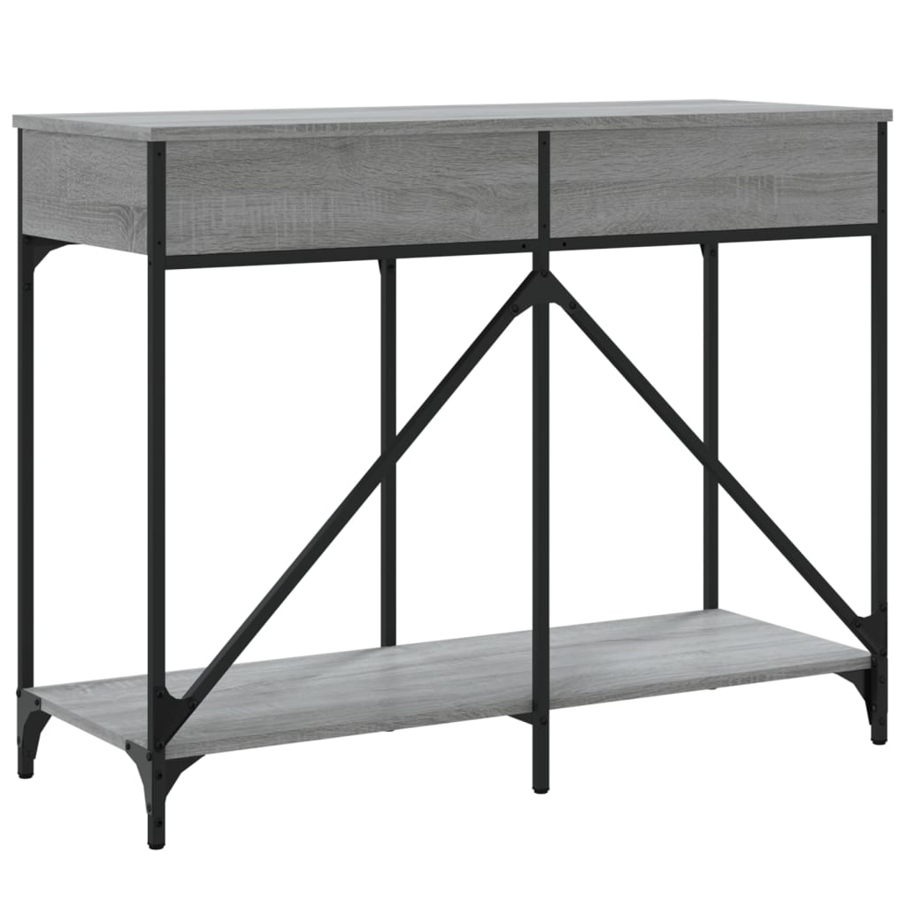 Table console sonoma gris 100x39x78,5 cm bois d'ingénierie - XIOS
