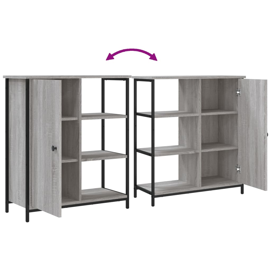 Buffet sonoma gris 70x30x80 cm bois d'ingénierie - XIOS