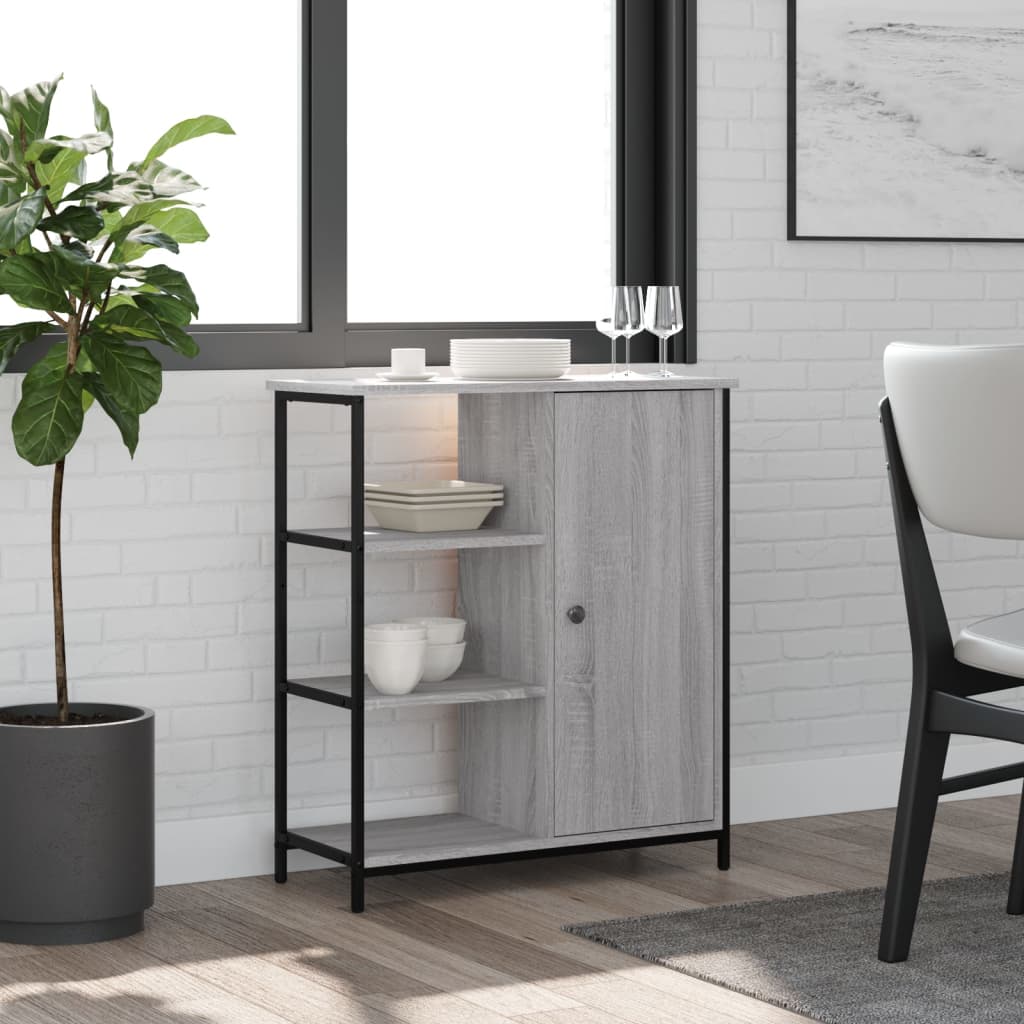 Buffet sonoma gris 70x30x80 cm bois d'ingénierie - XIOS
