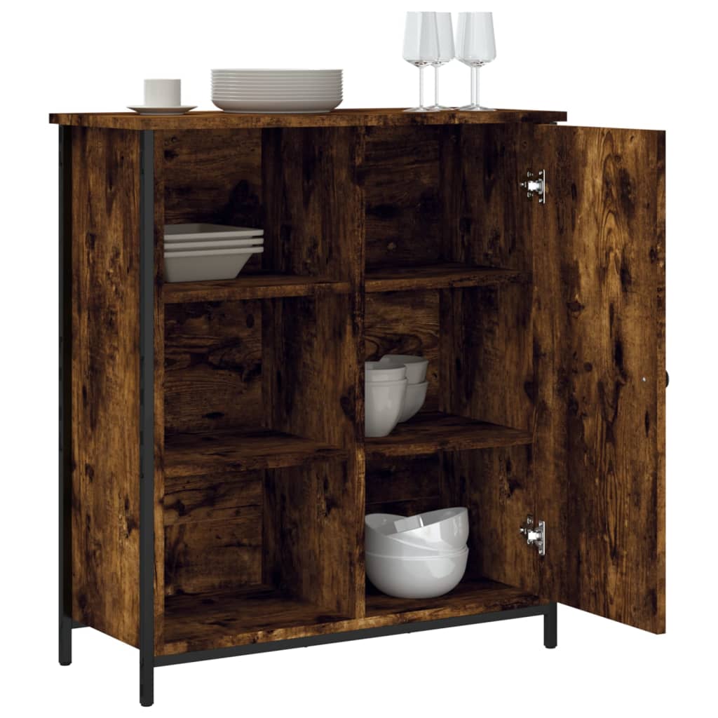 Buffet chêne fumé 70x30x80 cm bois d'ingénierie - XIOS
