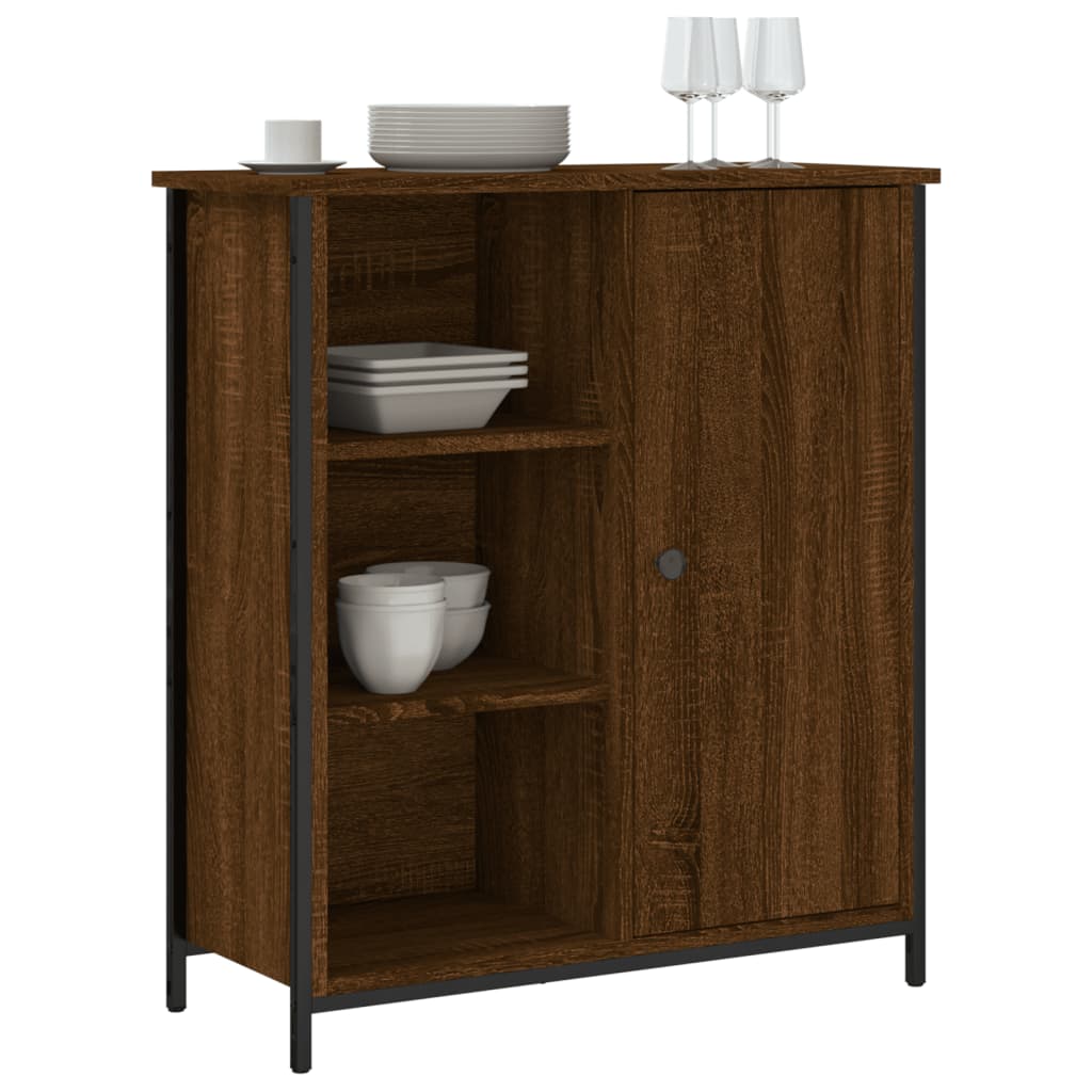 Buffet chêne marron 70x30x80 cm bois d'ingénierie - XIOS