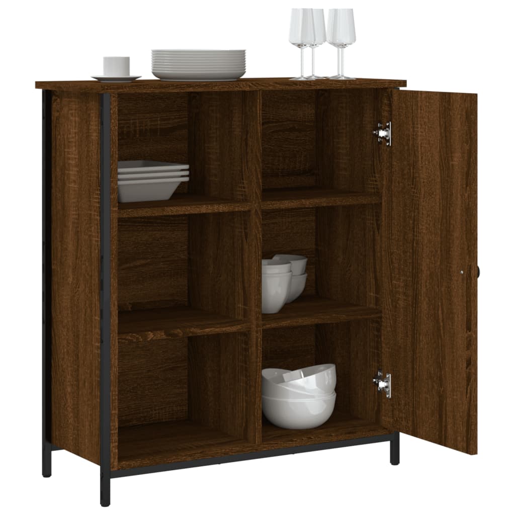 Buffet chêne marron 70x30x80 cm bois d'ingénierie - XIOS