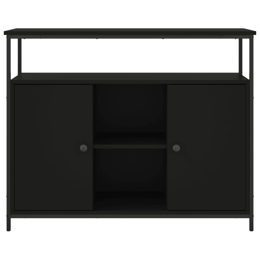 Buffet noir 100x35x80 cm bois d'ingénierie - XIOS