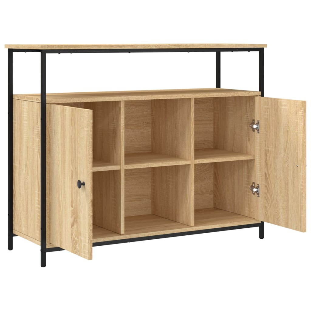 Buffet chêne sonoma 100x35x80 cm bois d'ingénierie - XIOS