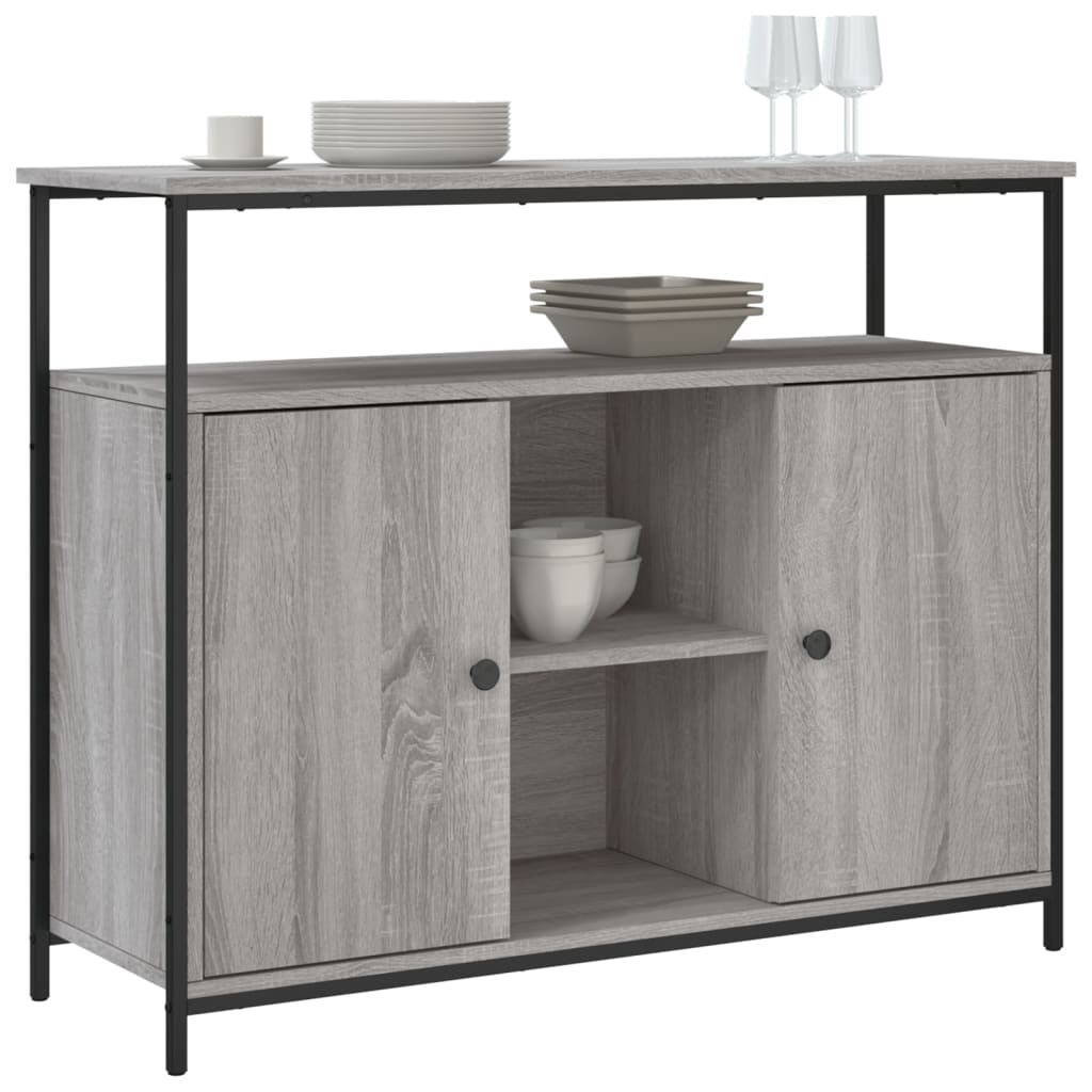 Buffet sonoma gris 100x35x80 cm bois d'ingénierie - XIOS